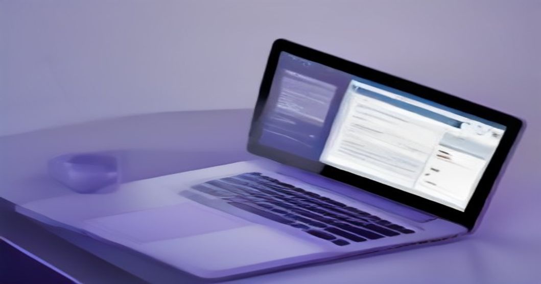 TikTok profile on a phone beside a laptop showing a data export download folder