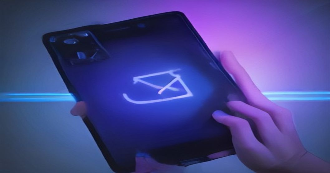 Cracked neon padlock shield breaking apart above a smartphone showing a cyber attack alert