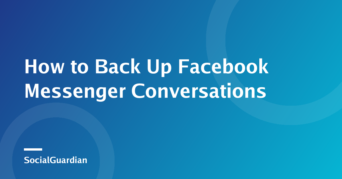 Person reviewing a Facebook Messenger conversation backup on a laptop