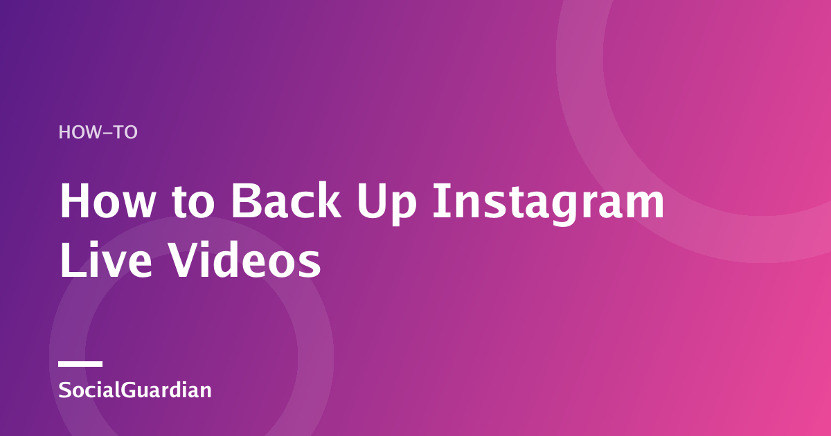 Phone displaying an Instagram Live replay beside a saved video backup