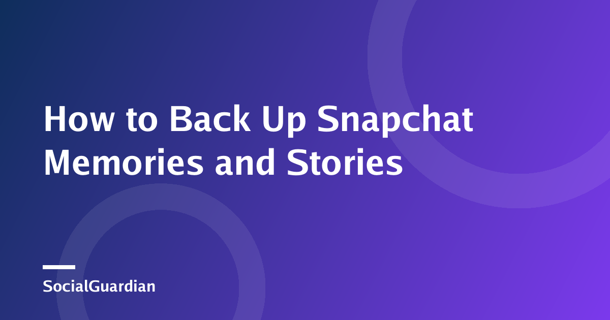 Phone showing Snapchat Memories backup settings and saved Stories