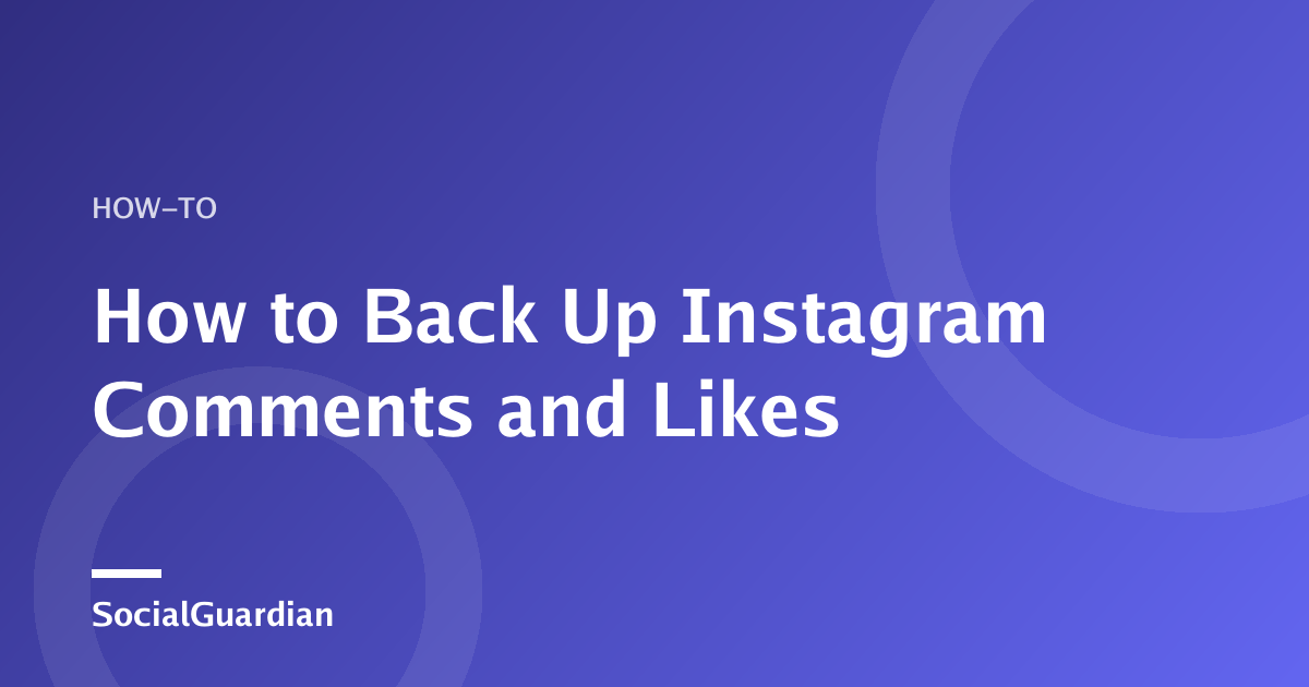 Instagram engagement export showing comments and likes