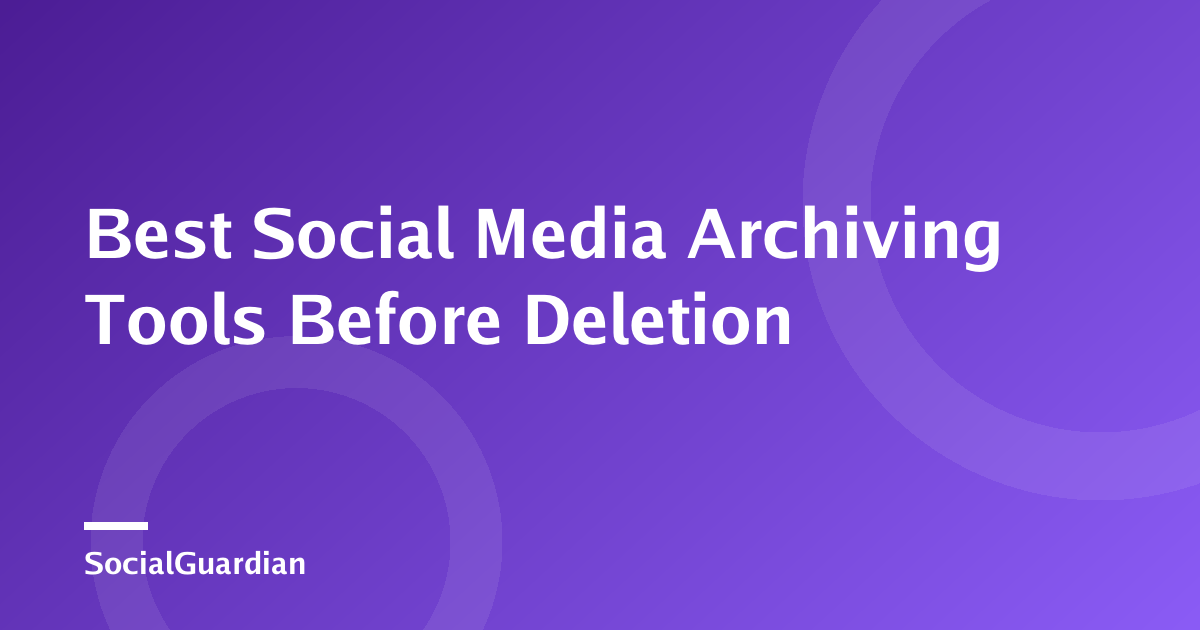 Organized social media archive folders prepared before account deletion