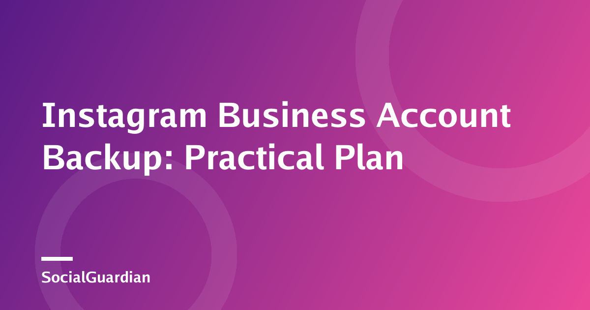 Team reviewing an Instagram business account backup archive